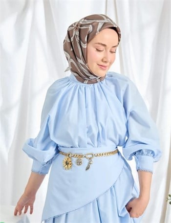Silk Home Twill İpek Eşarp - 11548-07 Kahverengi