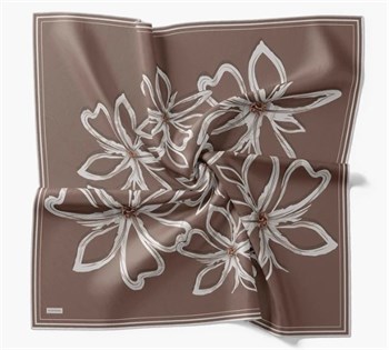Silk Home Twill İpek Eşarp - 11548-07 Kahverengi