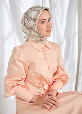 Silk Home Twill İpek Eşarp - 11548-11 Taş
