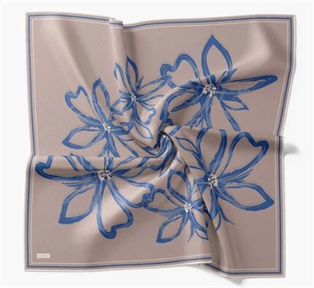 Silk Home Twill İpek Eşarp - 11548-17 Koyu Vizon