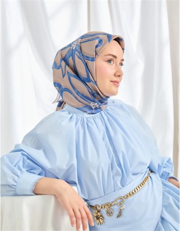 Silk Home Twill İpek Eşarp - 11548-17 Koyu Vizon