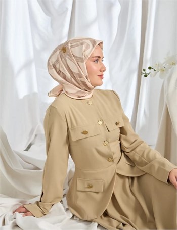 Silk Home Twill İpek Eşarp - 11548-18 Pudra
