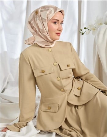 Silk Home Twill İpek Eşarp - 11548-18 Pudra
