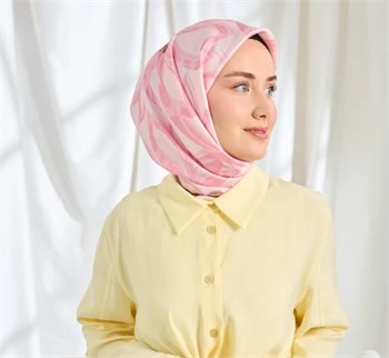 Silk Home Twill İpek Eşarp - 11548-24 Pembe