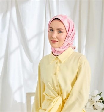 Silk Home Twill İpek Eşarp - 11548-24 Pembe