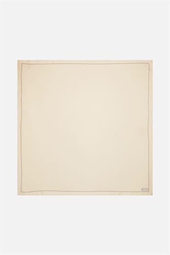 Vakko Düz Twill İpek Eşarp - Ekru