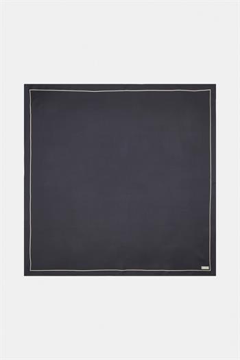 Vakko Düz Twill İpek Eşarp - Koyu Lacivert