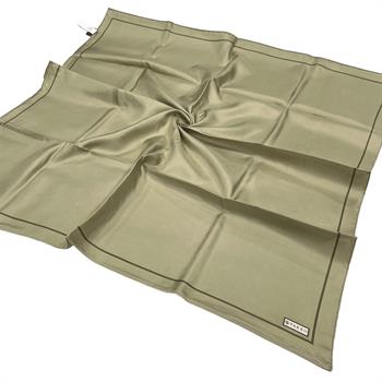 Vakko Düz Twill İpek Eşarp - Yağ Yeşili