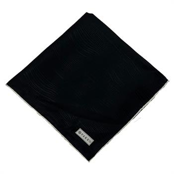 Vakko Jakarlı İpek Eşarp - Dalga Desen - Siyah Ekru