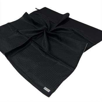 Vakko Jakarlı İpek Eşarp - Helezon Monogram - Siyah Gri