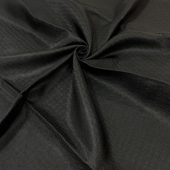 Vakko Jakarlı İpek Eşarp - Helezon Monogram - Siyah Gri