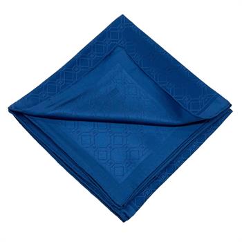 Vakko Jakarlı İpek Eşarp - Yeni Hologram - Kot Mavisi