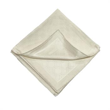 Vakko Jakarlı İpek Eşarp - Yeni Hologram - Krem