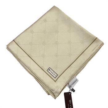 Vakko Jakarlı İpek Eşarp - Monogram - Taş