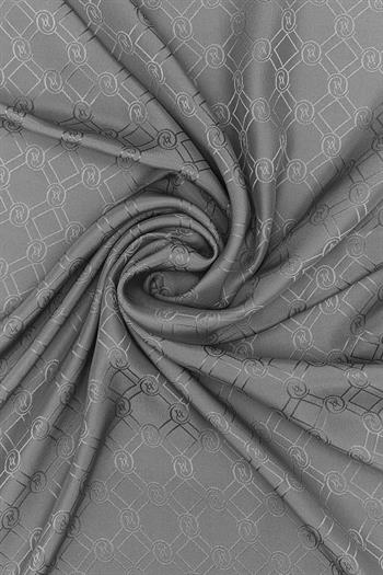 Vakko Jakarlı İpek Şal - Yeni Hologram - Koyu Gri