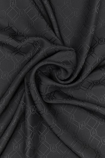 Vakko Jakarlı İpek Şal - Yeni Hologram - Koyu Antrasit