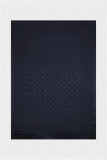 Vakko Jakarlı İpek Şal - Yeni Hologram - Lacivert