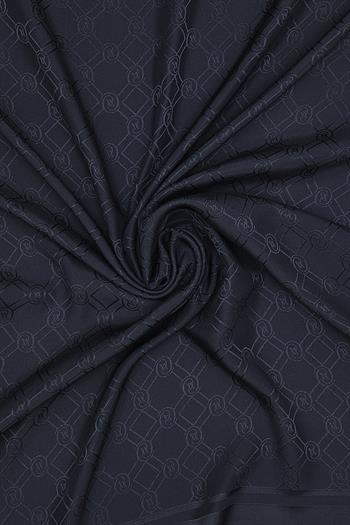 Vakko Jakarlı İpek Şal - Yeni Hologram - Lacivert