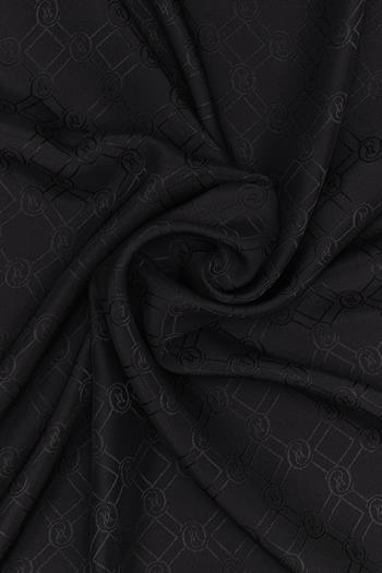 Vakko Jakarlı İpek Şal - Yeni Hologram - Siyah