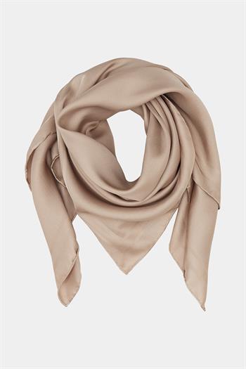 Vakko Jakarlı Twill İpek Eşarp - Çerçeve - Soft Vizon