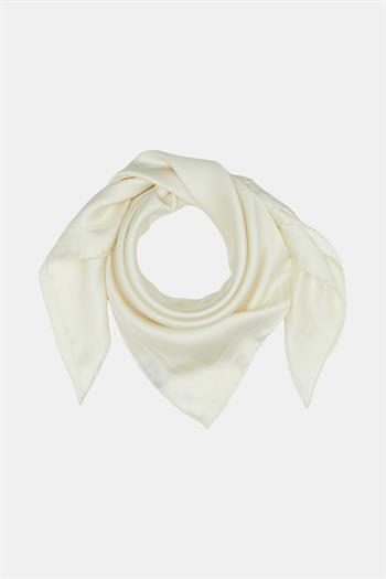 Vakko Jakarlı Twill İpek Eşarp - Çerçeve - Krem