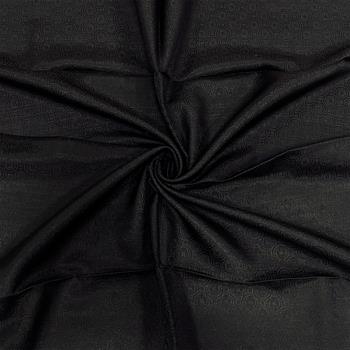 Vakko Pamuk İpek Eşarp - Helezon Monogram - Siyah