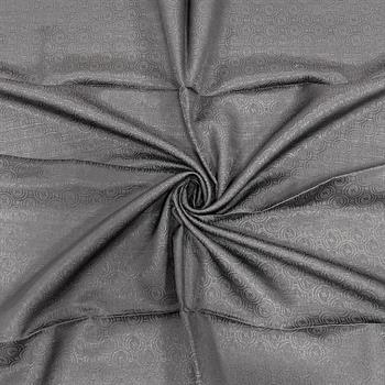 Vakko Pamuk İpek Eşarp - Helezon Monogram - Füme Gri