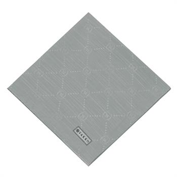 Vakko Pamuk İpek Eşarp - Monogram - Gri