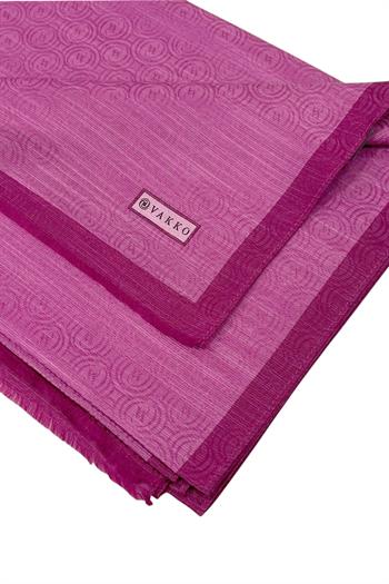 Vakko Pamuk İpek Şal - Helezon Monogram - Fuşya