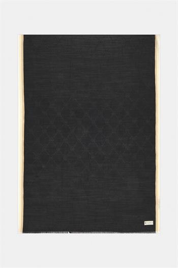 Vakko Pamuk İpek Şal - Hologram - Siyah Krem