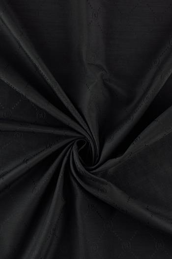 Vakko Pamuk İpek Şal - Monogram - Siyah