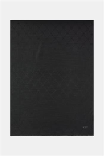 Vakko Pamuk İpek Şal - Monogram - Siyah