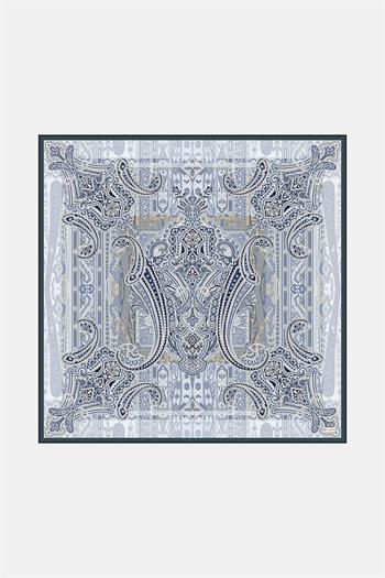 Vakko Twill İpek Eşarp - 2688-68 Lacivert