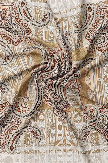 Vakko Twill İpek Eşarp - 2688-71 Bej