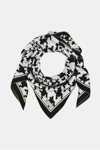 Vakko Twill İpek Eşarp - 27263 - Siyah Yeşil