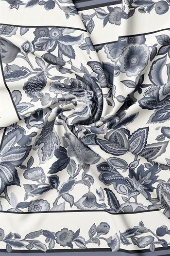 Vakko Twill İpek Eşarp - 2799-87 Antrasit