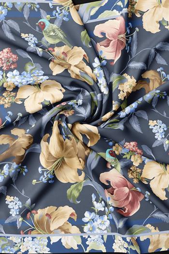 Vakko Twill İpek Eşarp - 3172-16 Antrasit