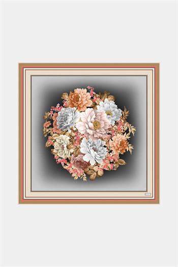 Vakko Twill İpek Eşarp - 3518-39 Kahve