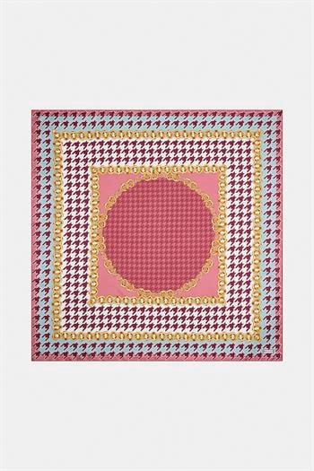 Vakko Twill İpek Eşarp - 36259 - Pembe