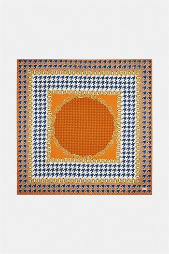 Vakko Twill İpek Eşarp - 36259 - Turuncu