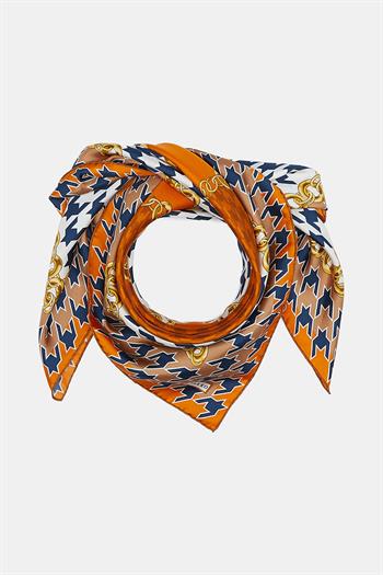 Vakko Twill İpek Eşarp - 36259 - Turuncu