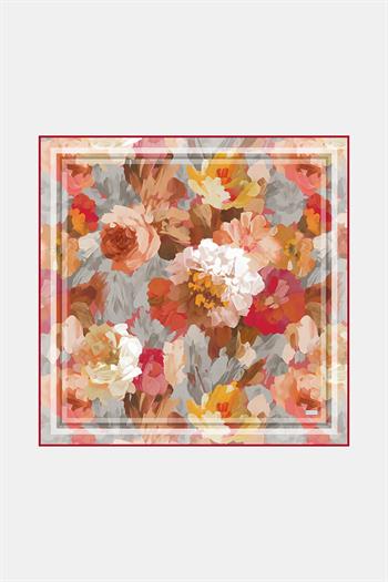 Vakko Twill İpek Eşarp - 3652-61 Turuncu