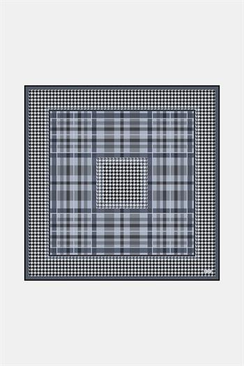 Vakko Twill İpek Eşarp - 40715 - Antrasit Siyah