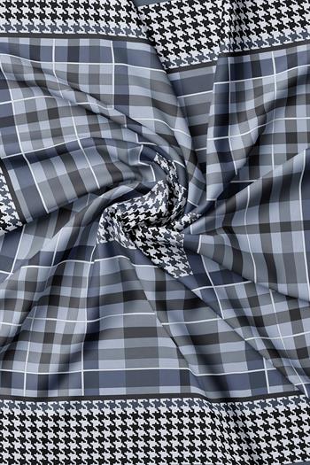 Vakko Twill İpek Eşarp - 40715 - Antrasit Siyah
