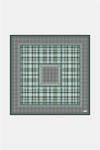 Vakko Twill İpek Eşarp - 40715 - Zümrüt Yeşili