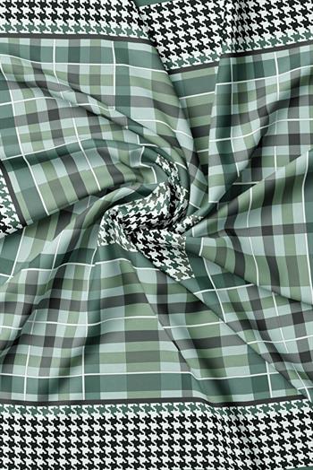 Vakko Twill İpek Eşarp - 40715 - Zümrüt Yeşili