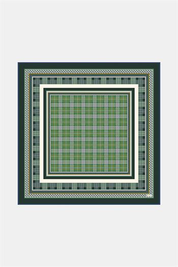 Vakko Twill İpek Eşarp - 40805 - Yeşil