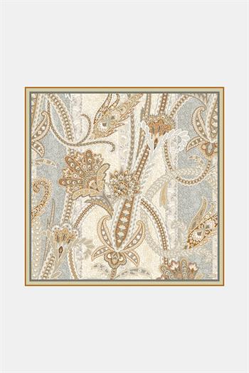 Vakko Twill İpek Eşarp - 4145-65 Soft Camel