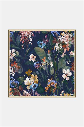 Vakko Twill İpek Eşarp - 4145-87 Lacivert