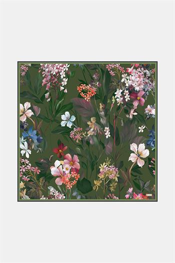 Vakko Twill İpek Eşarp - 4145-88 Zümrüt